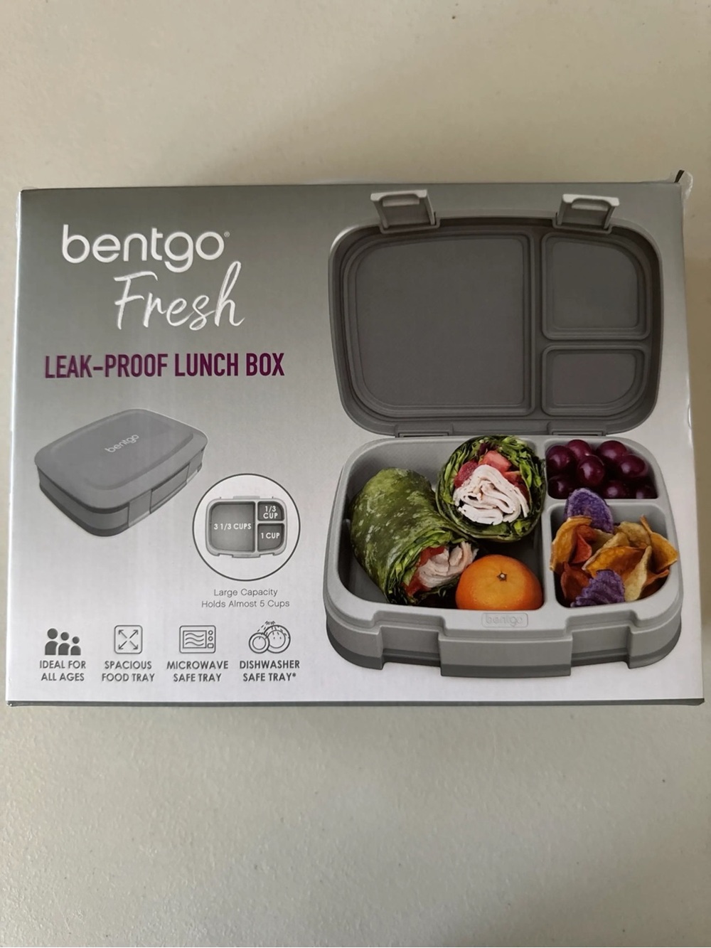 Bentgo Fresh Leak-Proof Lunch Box - Gray